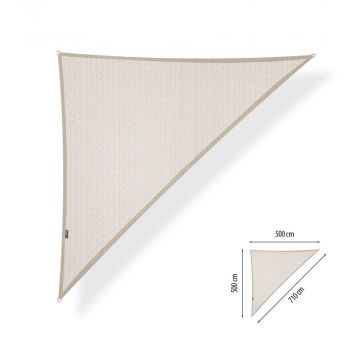 Schaduwdoek driehoek 90° 5,00x5,00x7,10 meter waterdicht