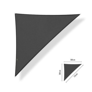 Schaduwdoek driehoek 90° 5,00x5,00x7,10-Carbon Black