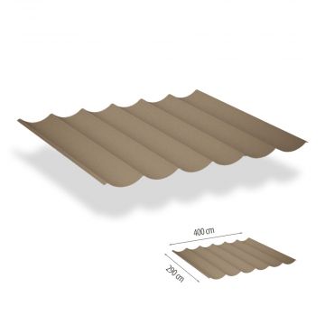 Harmonicadoek incl. bevestigingsset 2,90x4,00-Urban Taupe waterdicht