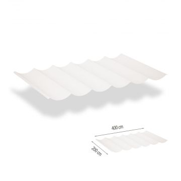 Harmonicadoek incl. bevestigingsset 2,00x4,00-Mineral White
