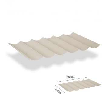 Harmonicadoek incl. bevestigingsset 2,00x5,00-Neutral Sand