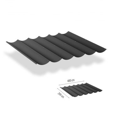 Harmonicadoek incl. bevestigingsset 2,90x4,00-Carbon Black
