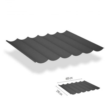 Harmonicadoek incl. bevestigingsset 2,90x4,00-Soft Black waterdicht