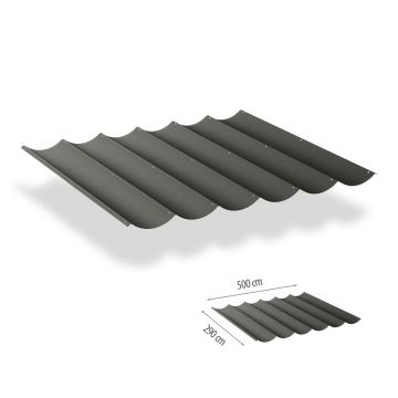 Harmonicadoek incl. bevestigingsset 2,90x5,00-Deep Grey