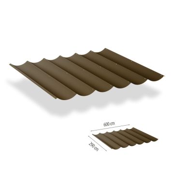 Harmonicadoek incl. bevestigingsset 2,90x6,00-Japanese Brown