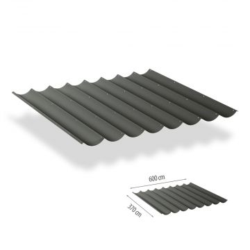 Harmonicadoek incl. bevestigingsset 3,70x5,00-Deep Grey