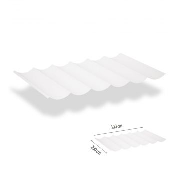 Harmonicadoek incl. bevestigingsset 2,00x5,00-Arctic White