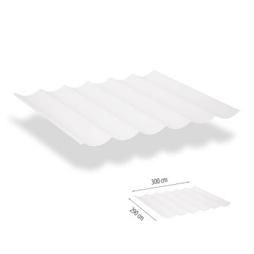 Harmonicadoek incl. bevestigingsset 2,90x3,00-Artic White