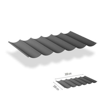 Harmonicadoek incl. bevestigingsset 2.00x3.00 - Cool Grey