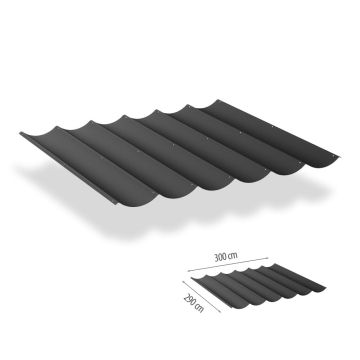 Harmonicadoek incl. bevestigingsset 2.90x3.00 - Carbon Black
