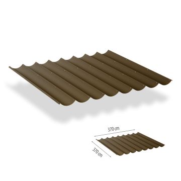 Harmonicadoek incl. bevestigingsset 3.70x3.70 - Japanese Brown
