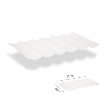 Harmonicadoek incl. bevestigingsset 2.00x4.00 - Mineral White