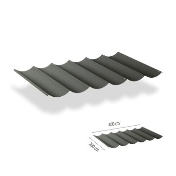 Harmonicadoek incl. bevestigingsset 2.00x4.00 - Deep Grey