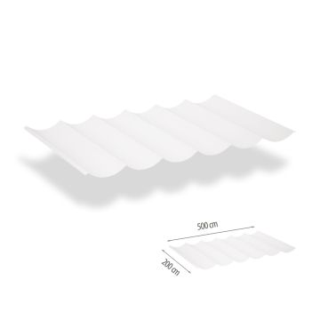 Harmonicadoek incl. bevestigingsset 2.00x5.00 - Arctic White