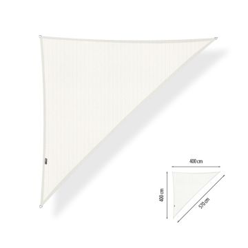 Schaduwdoek driehoek 90° 4.00x4.00x5.70 - Mineral White