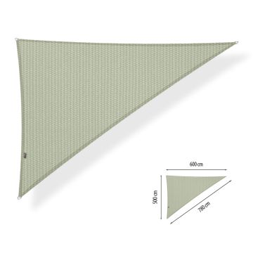Schaduwdoek driehoek 90° 5.00x6.00x7.80 - Moonstone Green