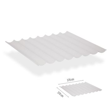 Harmonicadoek incl. bevestigingsset 3.70x3.70 - Lava White waterdicht