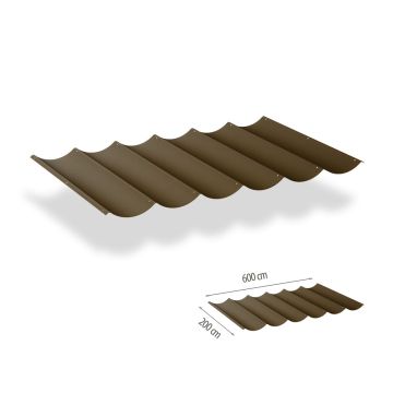 Harmonicadoek incl. bevestigingsset 2.00x6.00 - Japanese Brown