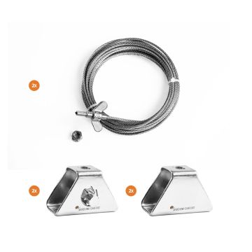 Manueel bevestigingsset Harmonicadoek 2.00x6.50m