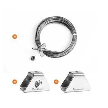 Manueel bevestigingsset Harmonicadoek 3.70x6.50m