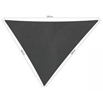 Schaduwdoek driehoek ongelijkzijdig 4,50x5,00x5,50-Carbon Black