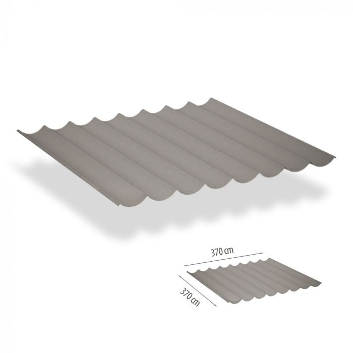 Harmonicadoek incl. bevestigingsset 3,70x3,70-Elephant Grey waterdicht main product photo