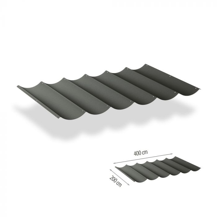 Harmonicadoek incl. bevestigingsset 2,00x4,00-Deep Grey main product photo