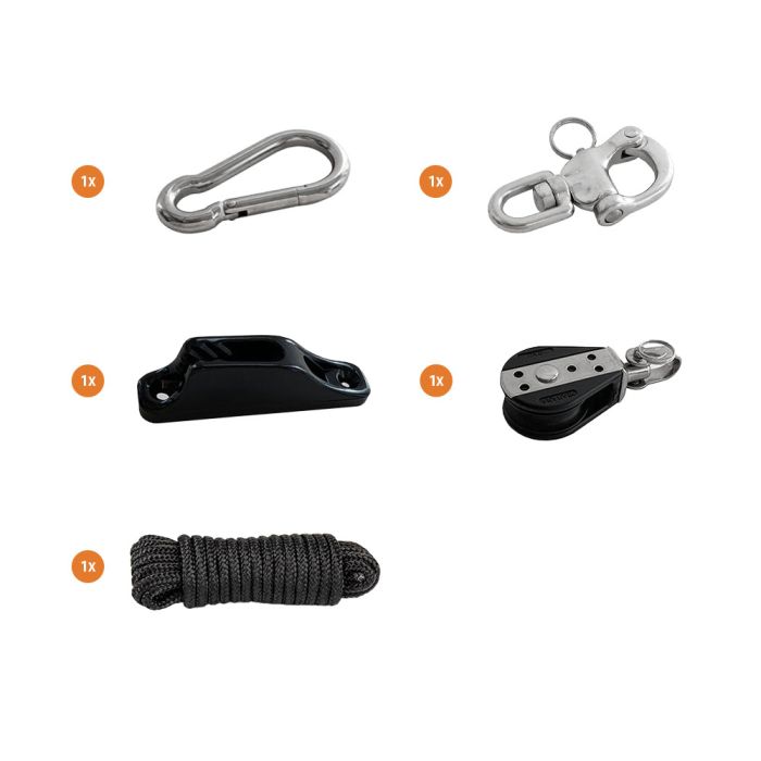 Schaduwdoek bevestigingsset katrol main product photo