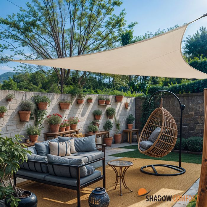 Schaduwdoek driehoek 90° 3.00x3.00x4.20 meter waterdicht main product photo