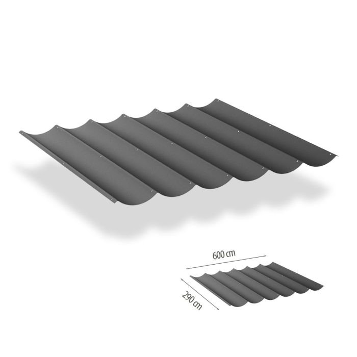 Harmonicadoek incl. bevestigingsset 2.90x6.00 - Cool Grey main product photo