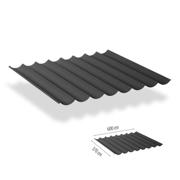 Harmonicadoek incl. bevestigingsset 3.70x6.00 - Carbon Black main product photo