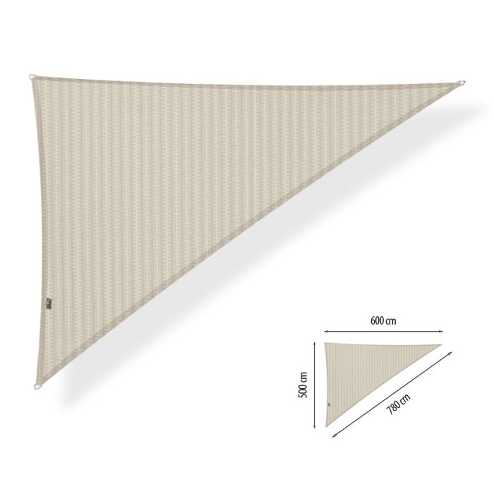 Schaduwdoek driehoek 90° 5.00x6.00x7.80 meter main product photo