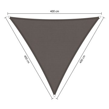 Schaduwdoek driehoek 4,00x4,00x4,00 meter waterdicht