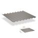 Harmonicadoek incl. bevestigingsset 3,70x3,70-Elephant Grey waterdicht