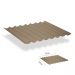 Harmonicadoek incl. bevestigingsset 3,70x3,70-Urban Taupe waterdicht