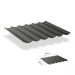 Harmonicadoek incl. bevestigingsset 2,90x5,00-Deep Grey